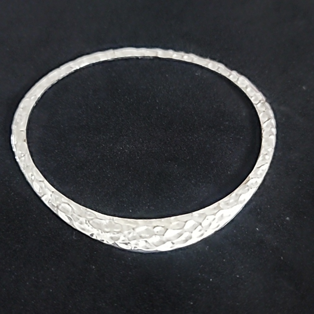 Hammered Finish Bangle Bracelet